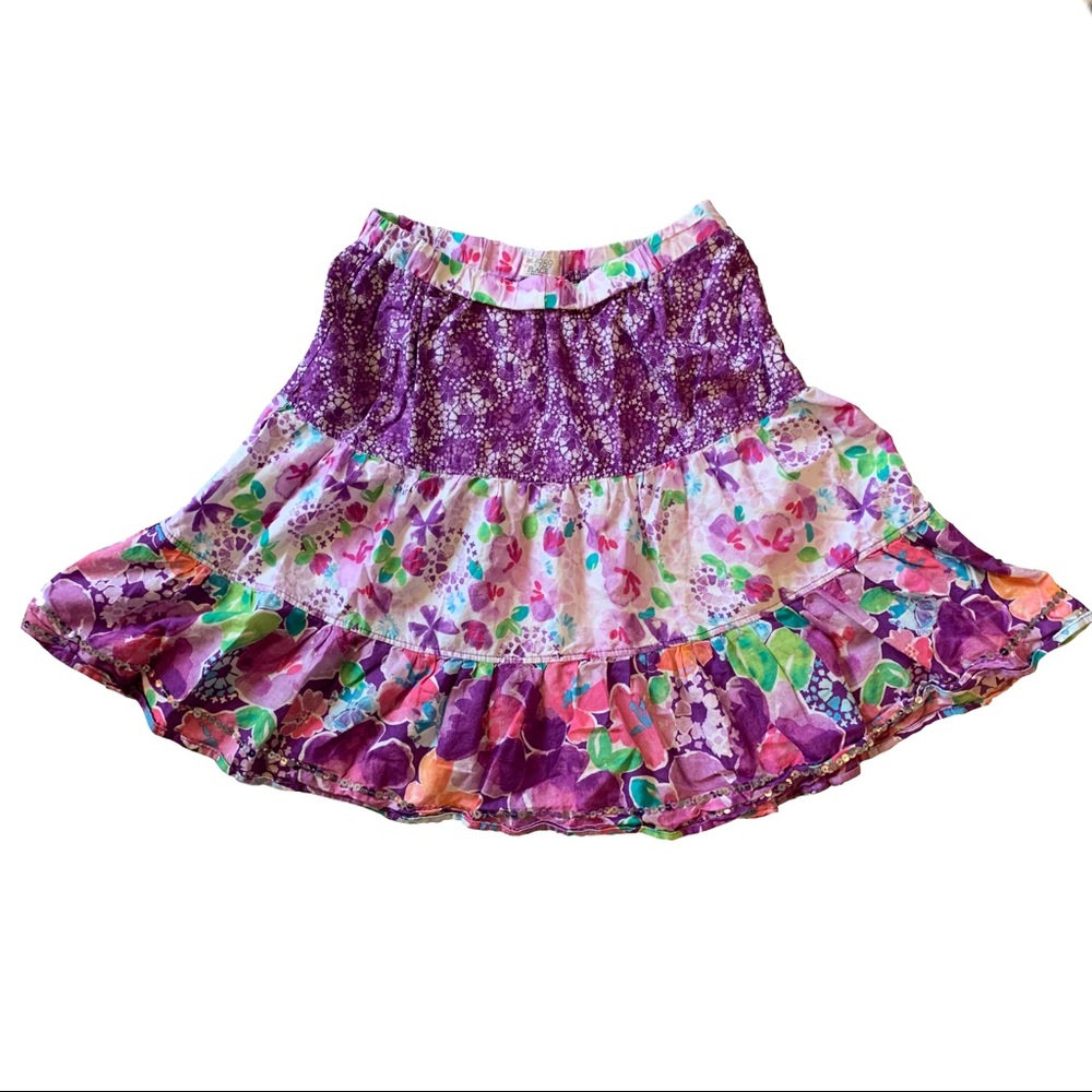 The Children’s Place Purple Floral Tiered Skirt